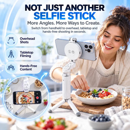 🔥Best Sale🔥📸 Zoomable Magnetic Palm Grip | Selfie Stick & Tripod