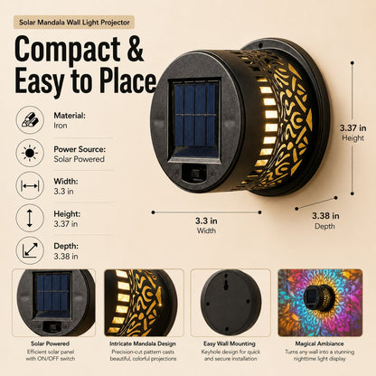 🏡Mandala Pattern Solar Wall Light Garden Yard Ambient Lighting
