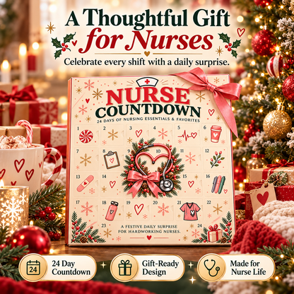 ❤️ CareHero™ 24-Day Advent Calendar – Heartfelt Holiday Countdown Gift for Nurses