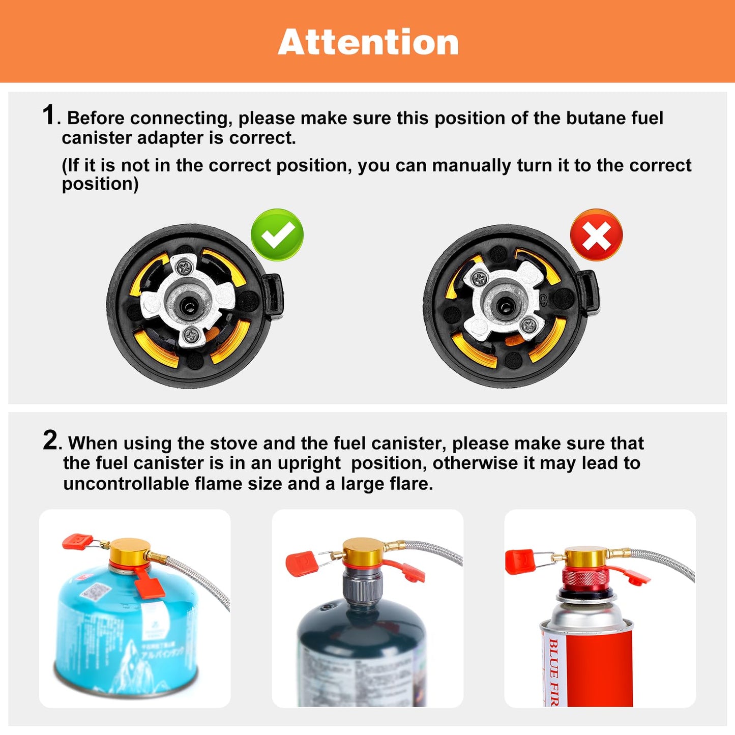🔥Hot Sale🌟Windproof Camping Stove, Camping Gas Stove with Piezo Ignition