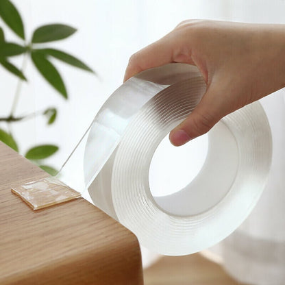 ✨Super strong double-sided nano tape, heavy-duty transparent reusable residue-free magic tape