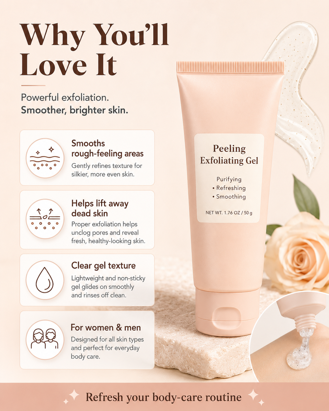 ✨ Purifying Exfoliating Gel for Face & Body