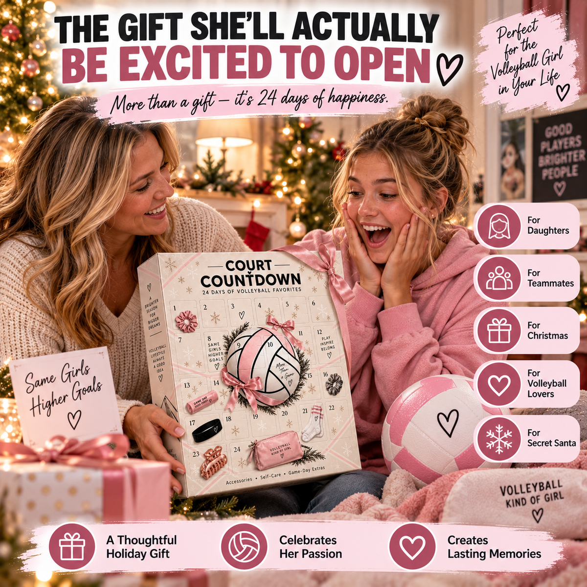 ✨50% OFF Volleyball Advent Calendar|🏐24 Days Of Christmas Surprises For Volleyball Lovers