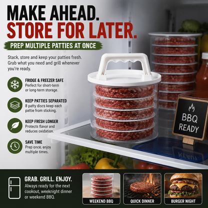 🍔 Burger Patty Press Kit – Make Perfect Homemade Burger Patties Every Time | BBQ Essential