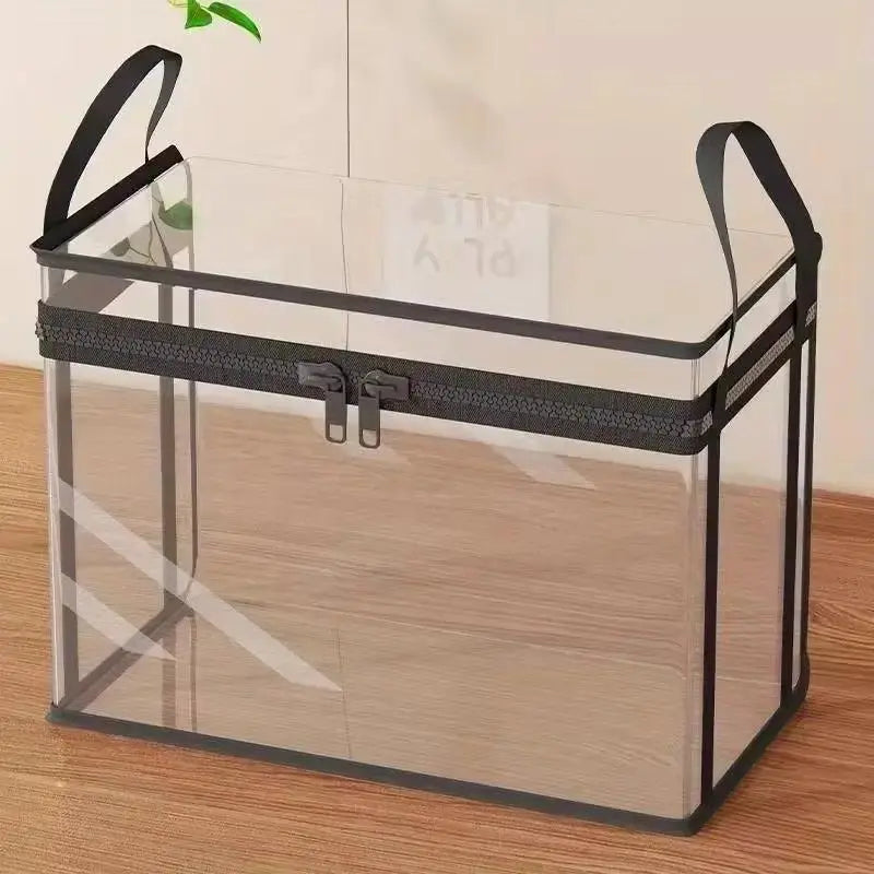 🎁2026 New Upgrade-Large Clear Thick Plastic Storage Box with Hinged Lid