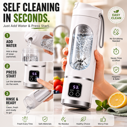 🔥Portable USB Blender with LED Display - Perfect for Smoothies & Juices