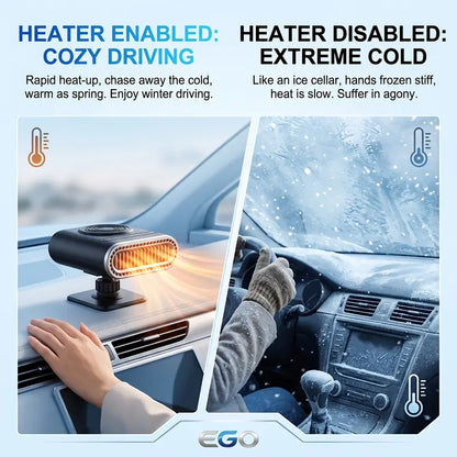 🚗12V Portable Car Heater - 🔥12v Power, Adjustable Defogging Windshield Demister ❄️
