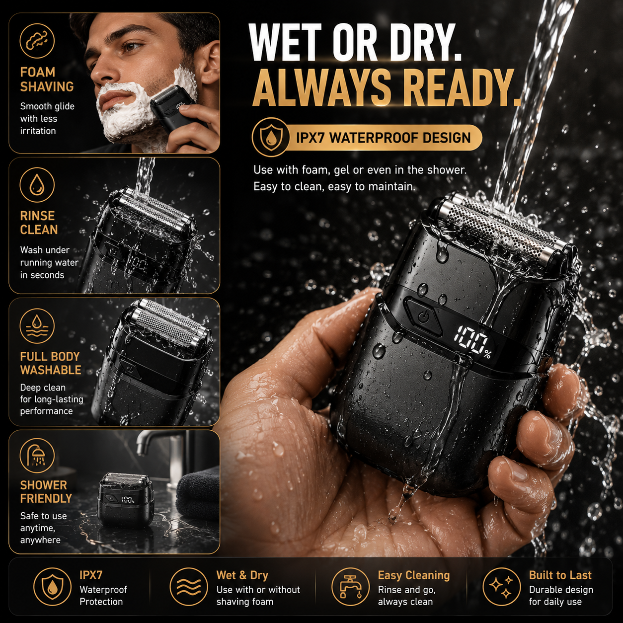🔥 Hot sale  Portable Electric Foil Shaver For Men