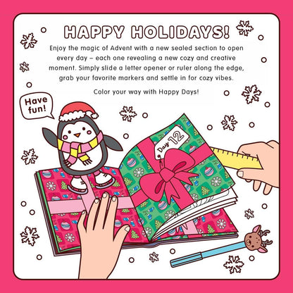 🎨 24-Day Christmas Colouring Advent Book – A New Festive Surprise Every Day 🎄