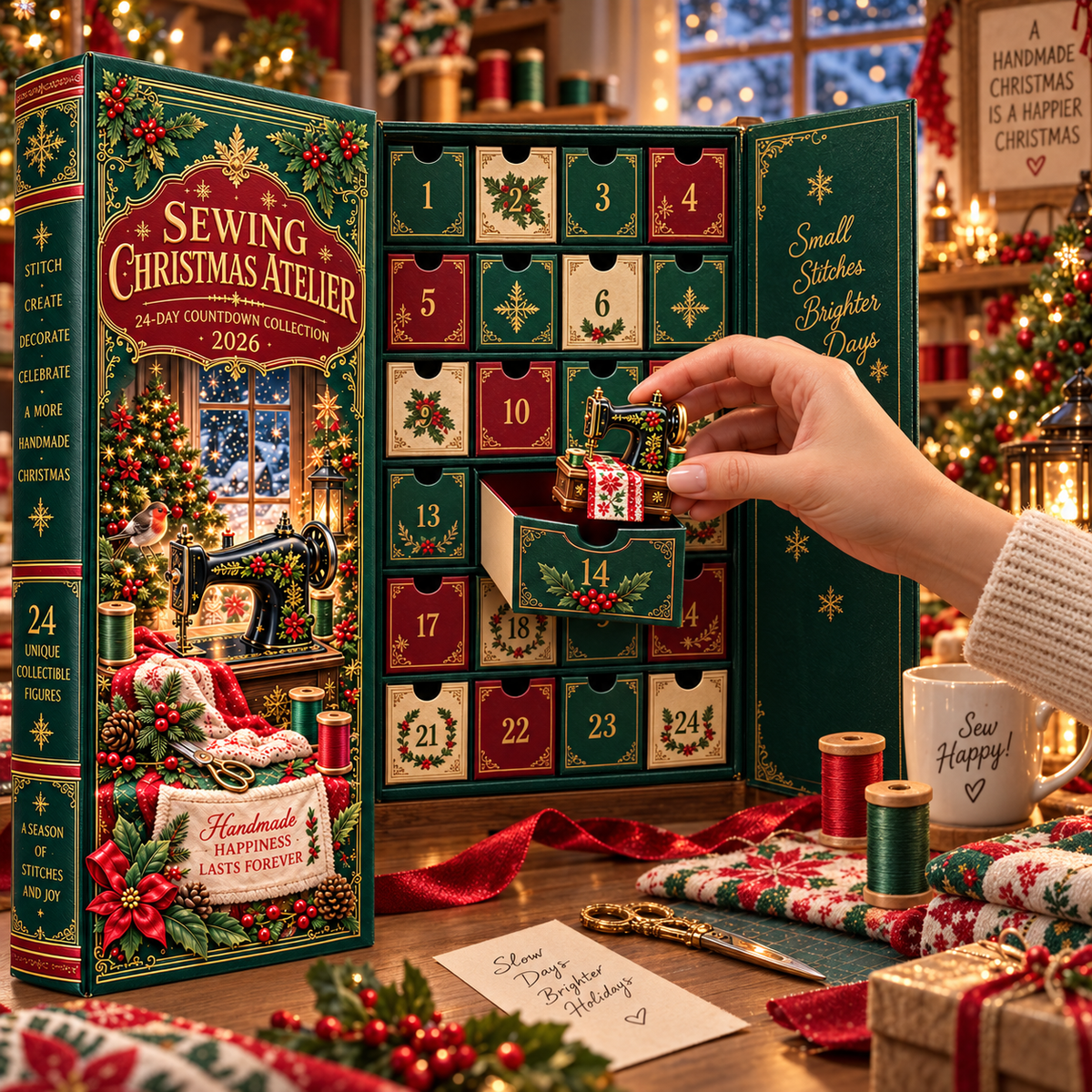 🩷Sewing Christmas Atelier 2026 – 24-Day Countdown Collection with 24 Unique Sewing & Quilting Miniatures