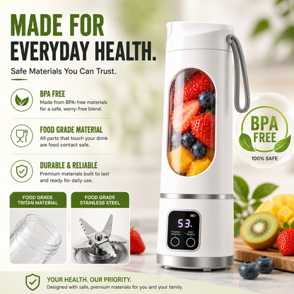 🔥Portable USB Blender with LED Display - Perfect for Smoothies & Juices