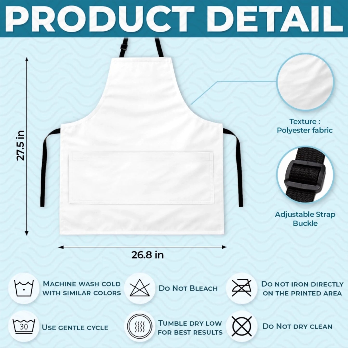 Personalized Photo Apron With Pocket – Gifts For Men – King Of The Grill