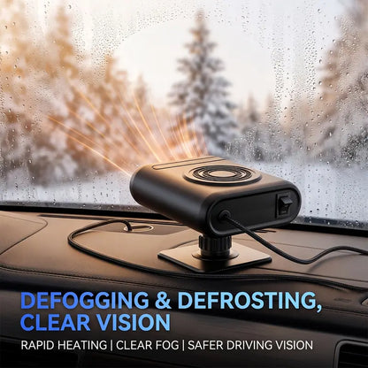 🚗12V Portable Car Heater - 🔥12v Power, Adjustable Defogging Windshield Demister ❄️
