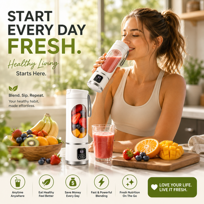 🔥Portable USB Blender with LED Display - Perfect for Smoothies & Juices