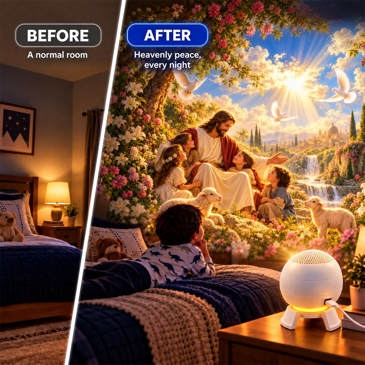 ✨ Last Day – 50% OFF!✨ Jesus Loves the Little Children 5D Projection Light✝️