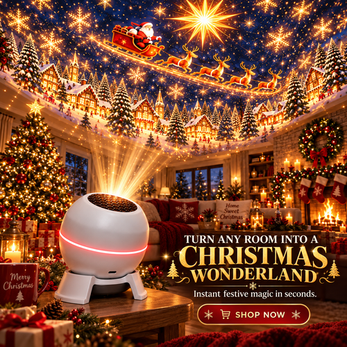 🎄 Turn Any Room Into a Christmas Wonderland – Holiday Projection Night Light