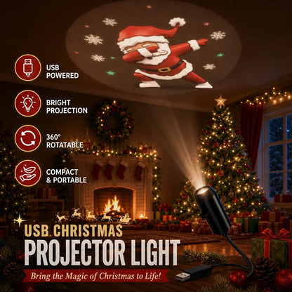 ✨USB Holiday Scene Projector – Christmas & Galaxy