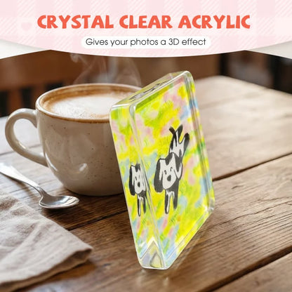 🔥Hot Sales 50% OFF🎁Clear Acrylic DIY Fridge Magnet Set with Adhesive Backing – Square Magnetic Photo Frames with Stunning 3D Effect