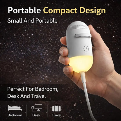2-in-1 Galaxy Projector Night Light | USB Mini Star & Moon Projector for Bedroom, Adjustable Brightness, 360° Projection