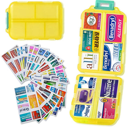 🔥BLACK FRIDAY 49% OFF💥Travel Pill Organizer Box (147 Labels for Customization)