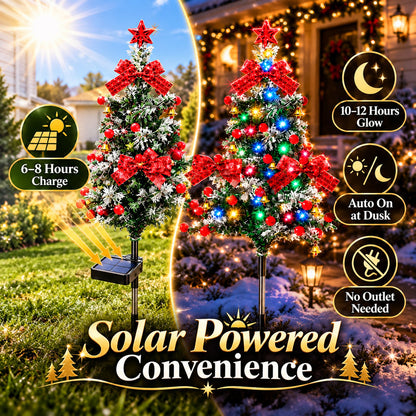 🎄 49% OFF – Solar Cedar Christmas Tree Lights | Warm Outdoor Holiday Glow ✨