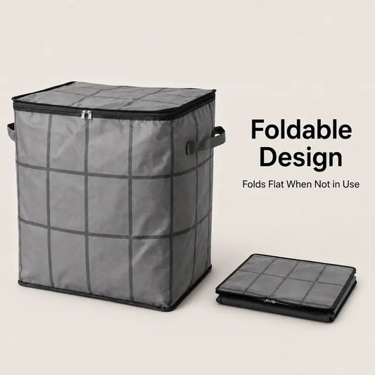 Foldable Storage Bag with Reinforced Handles