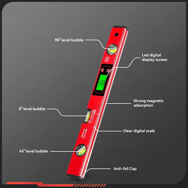 ⏰Multi-Function High Precision Magnetic Level with LCD Digital Display
