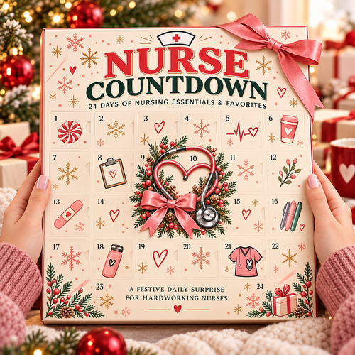 ❤️ CareHero™ 24-Day Advent Calendar – Heartfelt Holiday Countdown Gift for Nurses