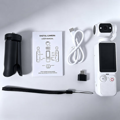 🎥 Upgraded Vlogging Camera – 180° Rotating Lens, Full-Body Video Recorder for Travel, Daily Life & Content Creation