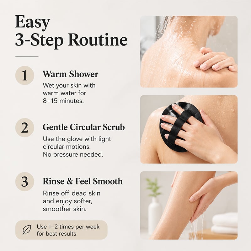 💖 Hot Sale 49%OFF✨Soft Rubber Exfoliating Shower Glove