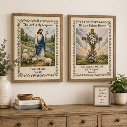 ✝️ Life of Jesus Cross Stitch Kit – 6 Biblical Designs