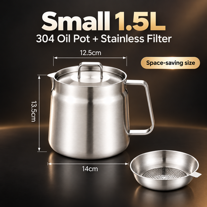 🍟 3-in-1 Stainless Steel Deep Fryer Pot with Oil Filter & Fry Basket