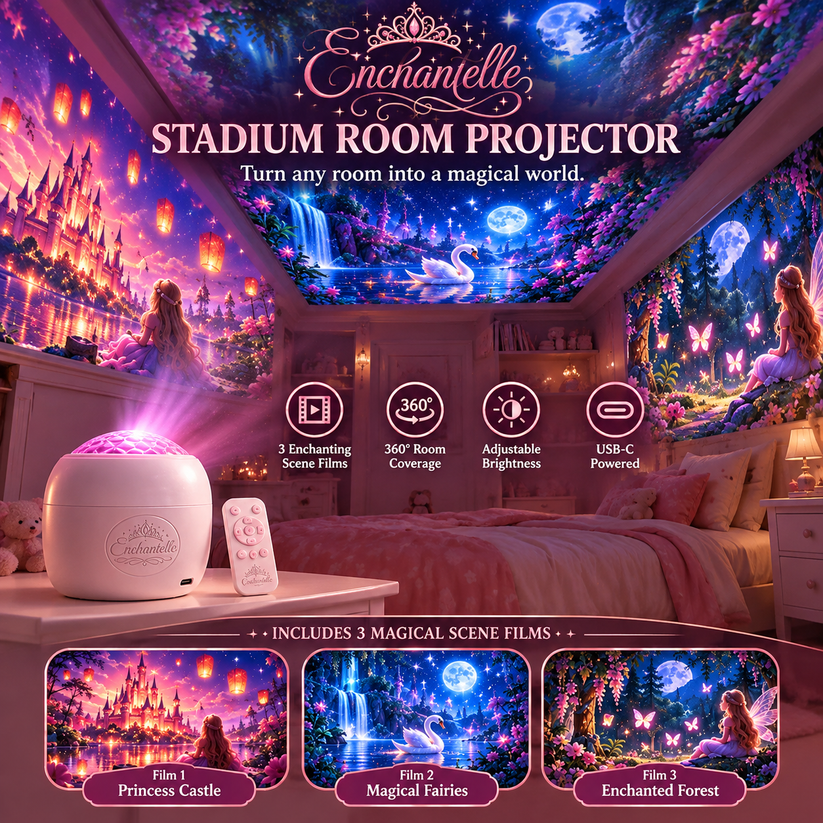 ✨ DreamScape Room Projector – Turn Walls & Ceilings Into a Magical Fantasy World 🌌🏰