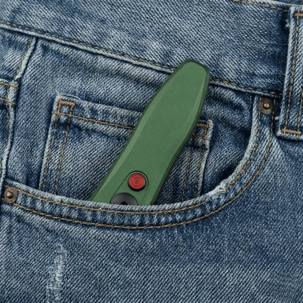 🔪 Compact Automatic Folding Knife | Lightweight Aluminum Handle