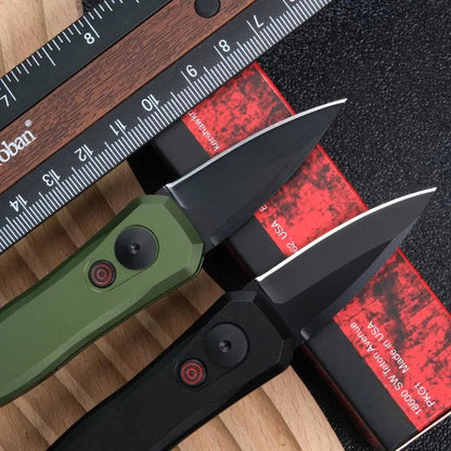 🔪 Compact Automatic Folding Knife | Lightweight Aluminum Handle