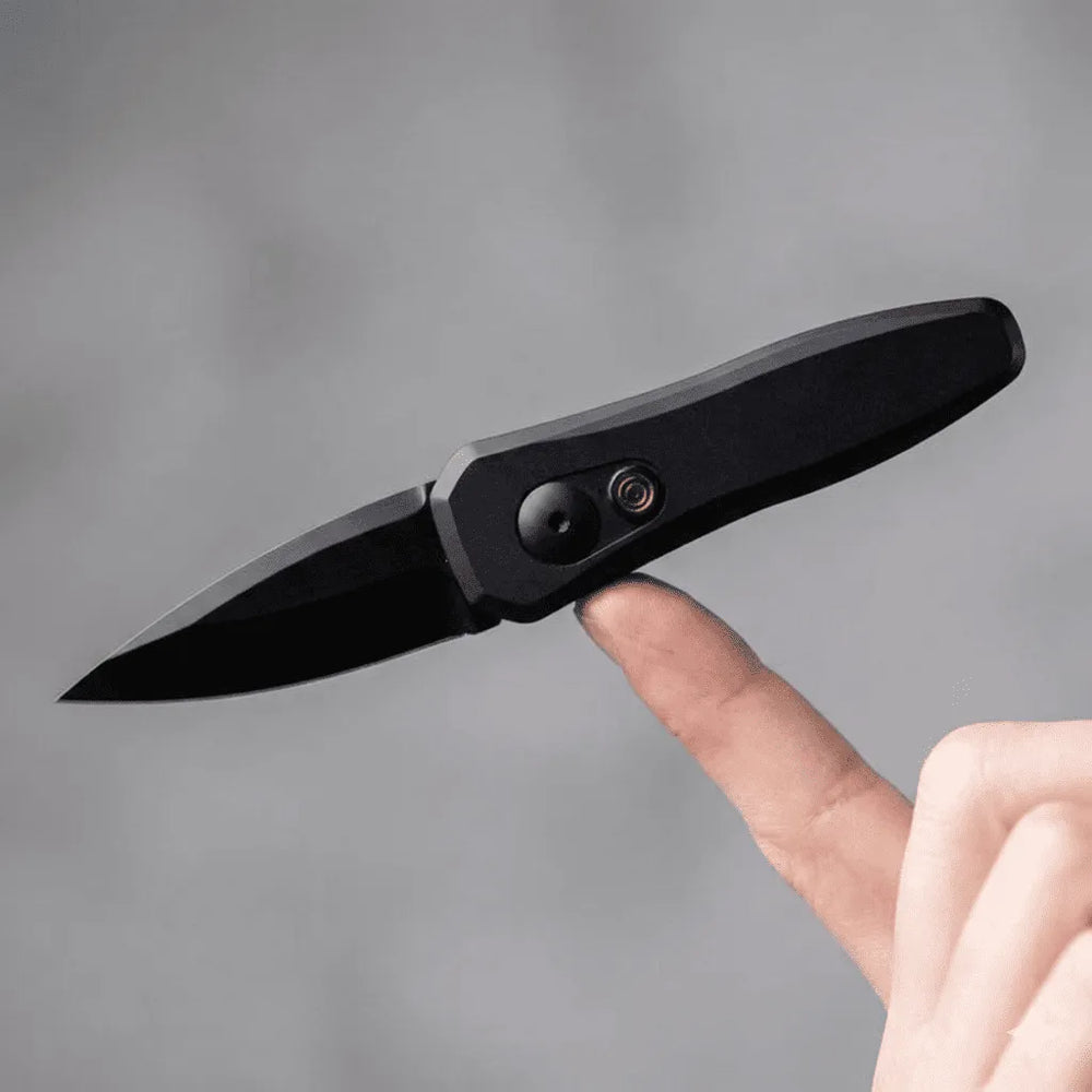 🔪 Compact Automatic Folding Knife | Lightweight Aluminum Handle