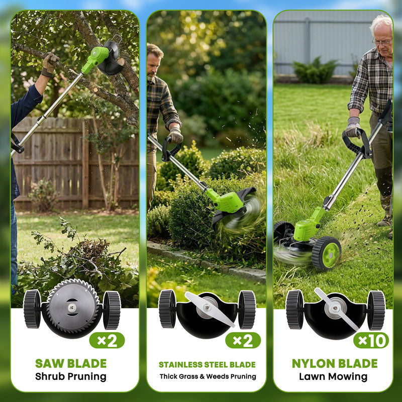 🔥3 In 1 Cordless Grass Trimmer,Weed Eater and Edger