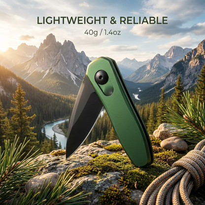 🔪 Compact Automatic Folding Knife | Lightweight Aluminum Handle