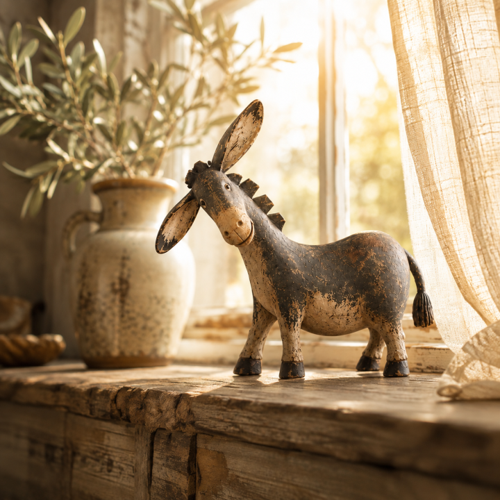 🫏 Rustic Donkey Figurine for Farmhouse Decor