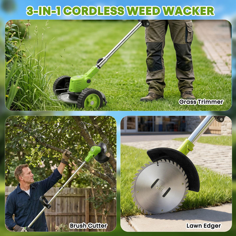 🔥3 In 1 Cordless Grass Trimmer,Weed Eater and Edger