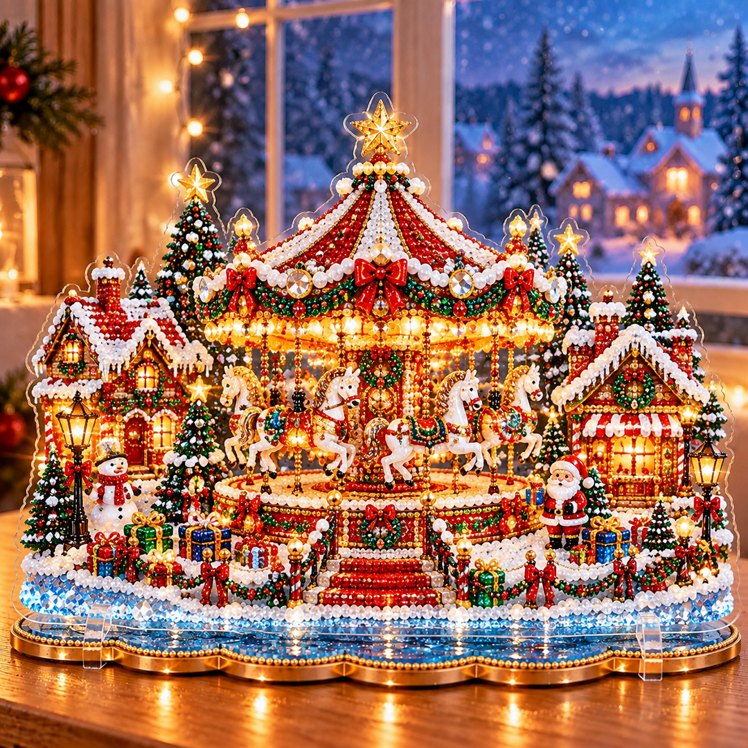 🎄Relaxing & Beginner-Friendly-💗 DIY Christmas Village Diamond Art✨