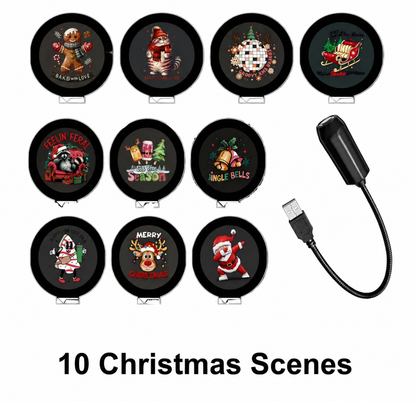 ✨USB Holiday Scene Projector – Christmas & Galaxy