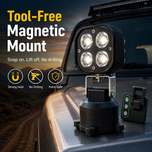 🔥Last Day 50% OFF🎁360° Omni‑Directional Magnetic LED Pod Light, Portable Camping LED Work Light for Outdoor, Car, Emergency