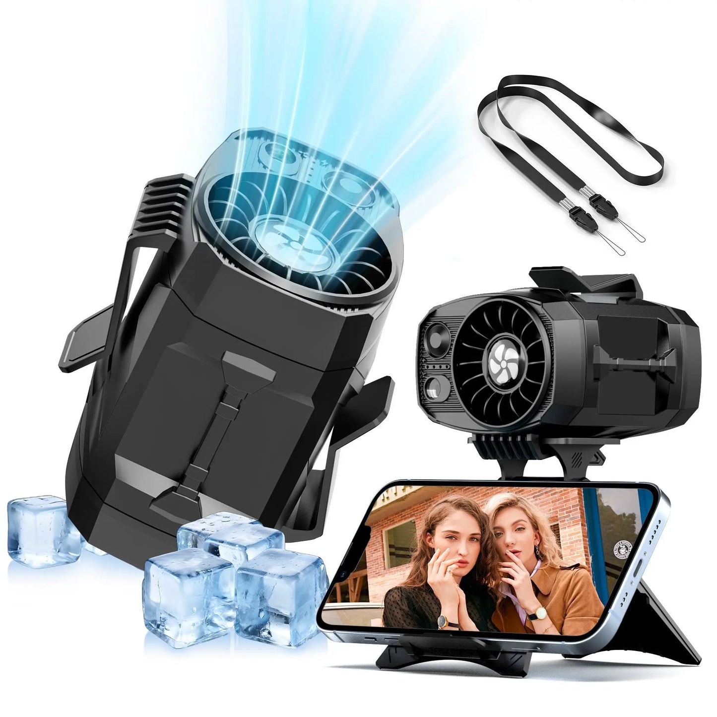 Portable Fan,Clip Fan Rechargeable ,4 Speeds Strong Airflow Small Fan Waist,Weight reduction design,for Travel Camping Outdoor Jobsite,Camping Essentials
