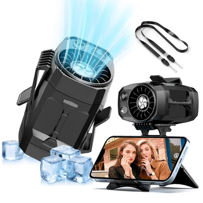 Portable Fan,Clip Fan Rechargeable ,4 Speeds Strong Airflow Small Fan Waist,Weight reduction design,for Travel Camping Outdoor Jobsite,Camping Essentials