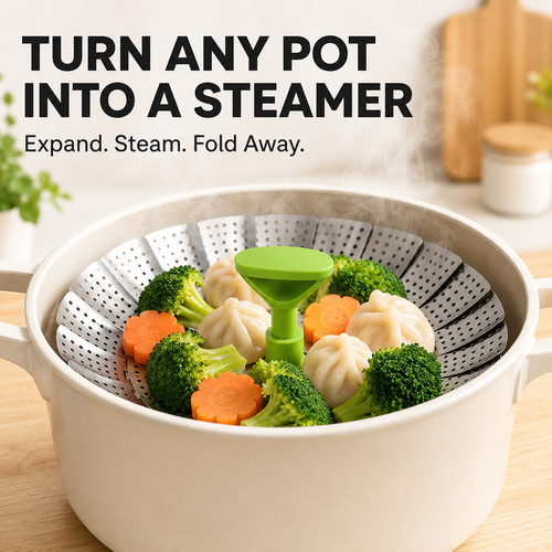 🥕Expandable Steamer Basket – Turn Any Pot Into a Steamer