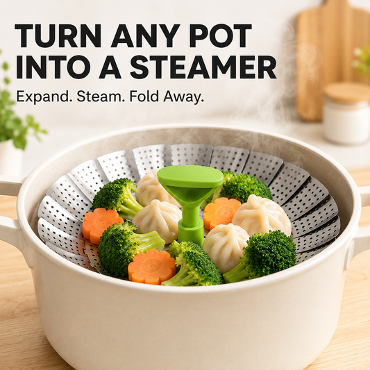 🥕Expandable Steamer Basket – Turn Any Pot Into a Steamer