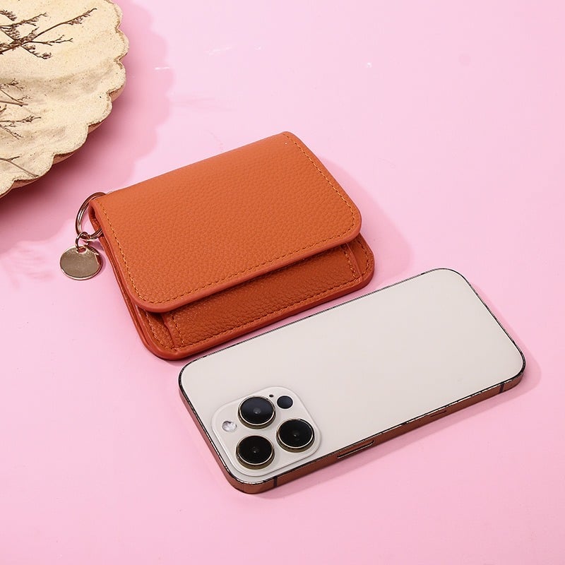 ⚡RFID Short Wallets for Women – Fashionable Card Holder with Key Ring & Coin Purse