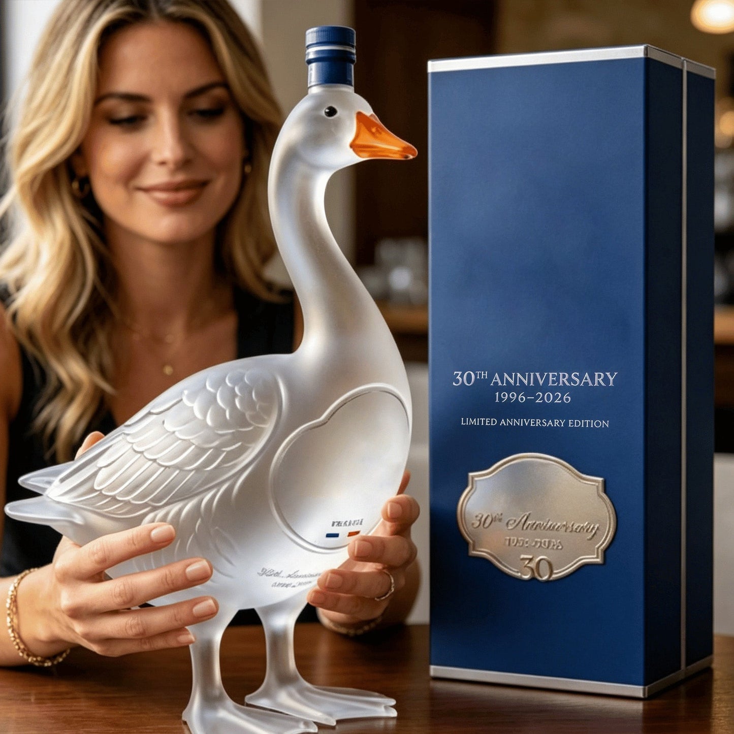 🔥Hot Sale-🦢30th Anniversary 3D Sculpted Vodka Bottle