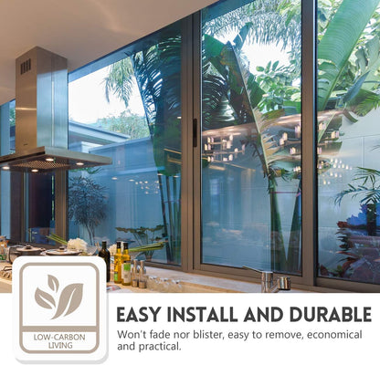 🔥2026 New arrivals - Window Privacy Film, Static Cling Removable Window Tint, Sun and UV Blocker for Glass Doors, Reflective Mirror Privacy Film